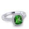 Natural Tsavorite Ring, 18k White Gold Ring, Tsavorite Ring, Engagement Ring, Wedding Ring, Luxury Ring, Ring/Band, Cushion Cut Ring | Save 33% - Rajasthan Living 12