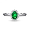 Natural Emerald Ring, 18k Solid White Gold Engagement Ring, Wedding Ring, Emerald Ring, Luxury Ring, Ring/Band, Oval Cut Ring | Save 33% - Rajasthan Living 11