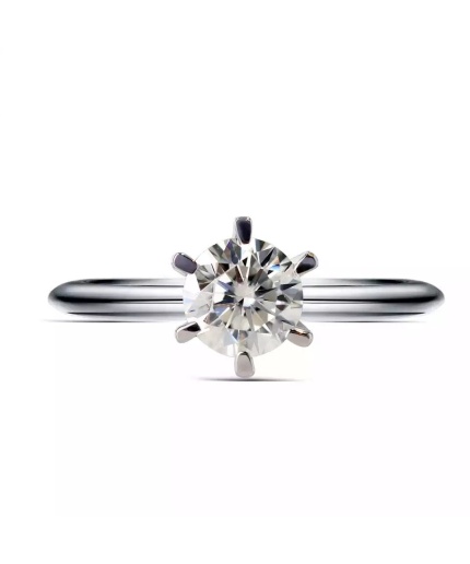 Moissanite Ring, 925 Sterling Silver, 0.5ct Moissanite Ring, Engagement Ring, Wedding Ring, Luxury Ring, Ring/Band, Round Cut Ring | Save 33% - Rajasthan Living