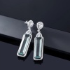 Lab Aquamarine Drop Earrings, 925 Sterling Silver, Aquamarine Earrings, Aquamarine Silver Earrings, Luxury Earrings, Baguette Cut Earrings | Save 33% - Rajasthan Living 13