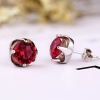 Ruby Studs Earrings, 925 Sterling Silver, Ruby Studs, Ruby Earrings, Ruby Luxury Earrings, Gift For Her, Ruby Round cut Earrings | Save 33% - Rajasthan Living 10