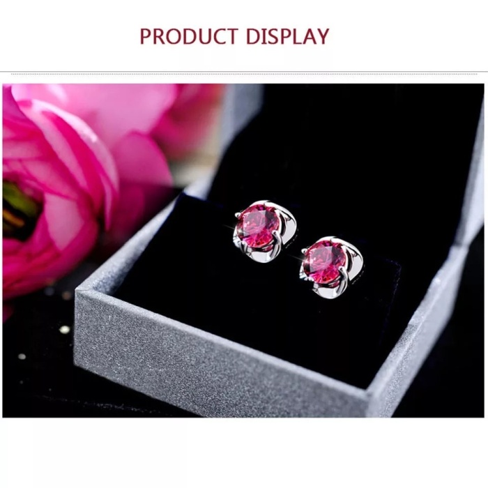 Ruby Studs Earrings, 925 Sterling Silver, Ruby Studs, Ruby Earrings, Ruby Luxury Earrings, Gift For Her, Ruby Round cut Earrings | Save 33% - Rajasthan Living 7