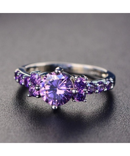 925 Sterling Silver Lab Amethyst Woman Ring, Emerald Ring, Statement Ring, Engagement and Wedding Ring | Save 33% - Rajasthan Living