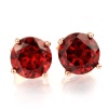 Natural Garnet Studs Earrings, 925 Sterling Silver, Garnet Studs Earrings, Earrings, Garnet Earrings, Luxury Earrings, Round Stone Earrings | Save 33% - Rajasthan Living 10