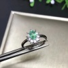 Natural Emerald & Cubic Zirconia Woman Ring, 925 Sterling Silver, Emerald Ring, Statement Ring, Engagement and Wedding Ring | Save 33% - Rajasthan Living 9