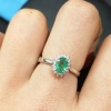 Natural Emerald & Cubic Zirconia Woman Ring, 925 Sterling Silver, Emerald Ring, Statement Ring, Engagement and Wedding Ring | Save 33% - Rajasthan Living 12