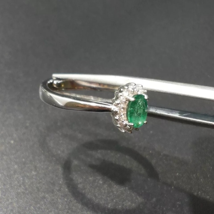 Natural Emerald & Cubic Zirconia Woman Ring, 925 Sterling Silver, Emerald Ring, Statement Ring, Engagement and Wedding Ring | Save 33% - Rajasthan Living 9