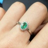 Natural Emerald & Cubic Zirconia Woman Ring, 925 Sterling Silver, Emerald Ring, Statement Ring, Engagement and Wedding Ring | Save 33% - Rajasthan Living 13