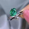 Natural Emerald & Cubic Zirconia Woman Ring, 925 Sterling Silver, Emerald Ring, Statement Ring, Engagement and Wedding Ring | Save 33% - Rajasthan Living 15