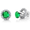 Lab Emerald Studs Earrings, 925 Sterling Silver, Emerald Studs Earrings, Emerald Silver Earrings, Luxury Earrings, Round Cut Stone Earrings | Save 33% - Rajasthan Living 8