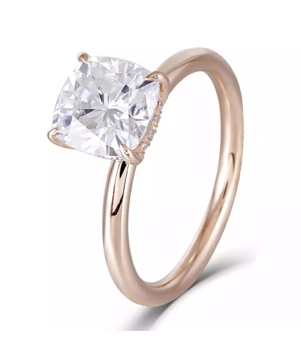 Moissanite Ring, 14k Rose Gold, 1.5ct Moissanite Ring, Engagement Ring, Wedding Ring, Luxury Ring, Ring/Band, Cushion Cut Ring | Save 33% - Rajasthan Living 3