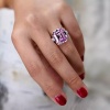 Pink Sapphire Ring, Woman Ring, 925 Sterling Silver Sapphire Ring, Statement Ring, Engagement and Wedding Ring, Asscher Cut Ring | Save 33% - Rajasthan Living 8