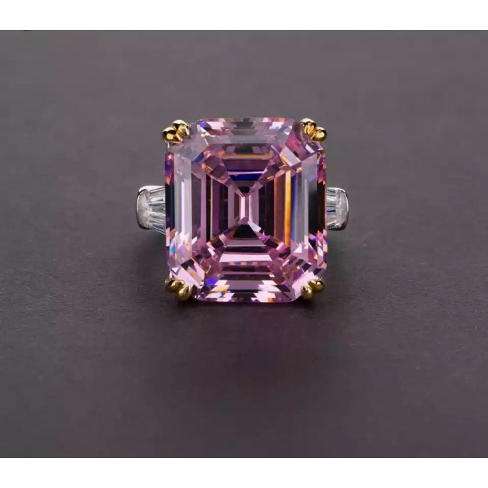 Pink Sapphire Ring, Woman Ring, 925 Sterling Silver Sapphire Ring, Statement Ring, Engagement and Wedding Ring, Asscher Cut Ring | Save 33% - Rajasthan Living 5