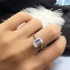 Moissanite Ring, 10k White Gold, 3ct Moissanite Ring, Engagement Ring, Wedding Ring, Luxury Ring, Ring/Band, Emerald Cut Ring | Save 33% - Rajasthan Living 16