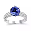 Natural Tanzanite Ring,14k Solid White Gold Engagement Ring,Wedding Ring, Tanzanite Ring, luxury Ring, soliture Ring, Round cut Ring | Save 33% - Rajasthan Living 11