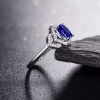 Natural Tanzanite Ring, 14k Solid White Gold Engagement Ring, Wedding Ring, Tanzanite Ring, luxury Ring, soliture Ring, Cushion cut Ring | Save 33% - Rajasthan Living 14