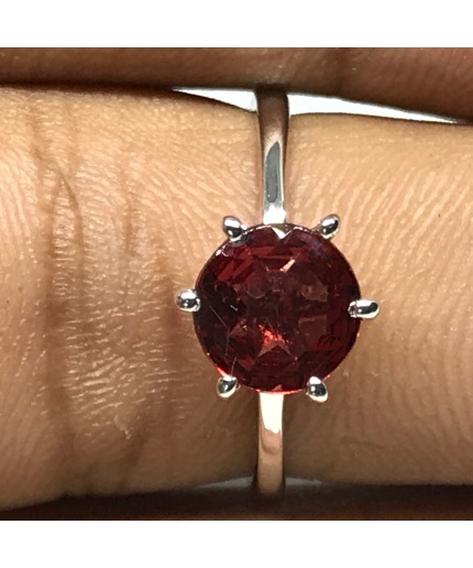 Natural Garnet Ring, 925 Sterling Sliver, Garnet Ring, Garnet Engagement Ring, Wedding Ring, luxury Ring, Ring/Band, Round cut Ring | Save 33% - Rajasthan Living