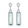 Lab Aquamarine Drop Earrings, 925 Sterling Silver, Aquamarine Earrings, Aquamarine Silver Earrings, Luxury Earrings, Baguette Cut Earrings | Save 33% - Rajasthan Living 10