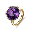 Natural Amethyst Ring, 14k Yellow Gold, Amethyst Engagement Ring, Amethyst Ring, Wedding Ring, Luxury Ring, Ring/Band, Round Cut Ring | Save 33% - Rajasthan Living 11