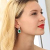 Lab Emerald Drop Earrings, 925 Sterling Silver, Emerald Drop Earrings, Emerald Silver Earrings, Luxury Earrings, Emerald Cut Stone Earrings | Save 33% - Rajasthan Living 11