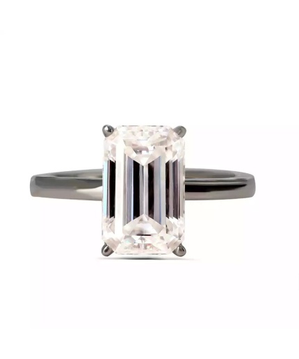 Moissanite Ring, 10k White Gold, 3ct Moissanite Ring, Engagement Ring, Wedding Ring, Luxury Ring, Ring/Band, Emerald Cut Ring | Save 33% - Rajasthan Living