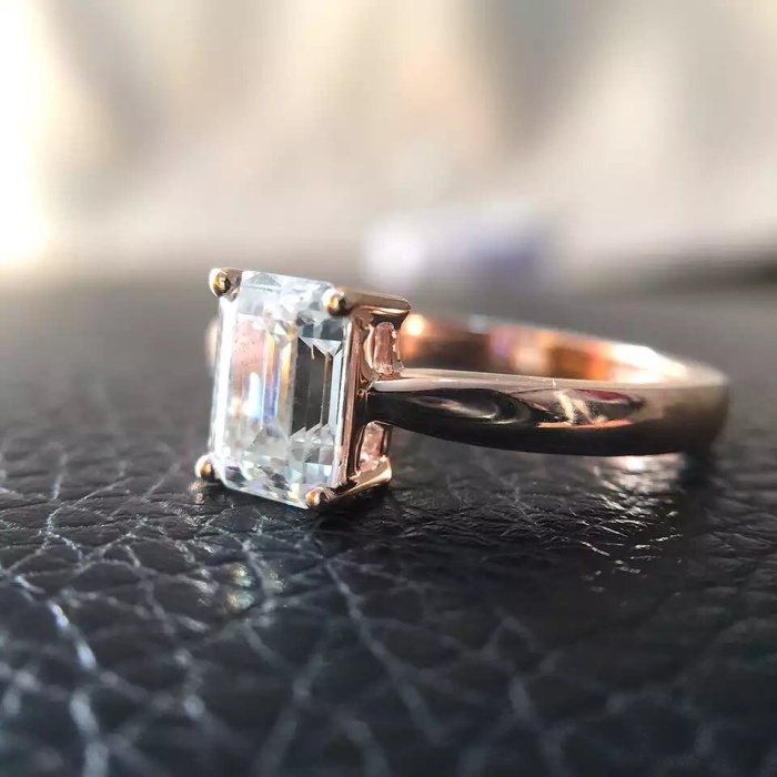 Moissanite Ring, 925 Sterling Silver, 2.7ct Moissanite Ring, Engagement Ring, Wedding Ring, Luxury Ring, Ring/Band, Emerald Cut Ring | Save 33% - Rajasthan Living 6