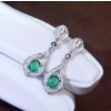 Natural Emerald Drop Earrings, 925 Sterling Silver, Emerald Drop Earrings, Emerald Silver Earrings, Luxury Earrings, Ovel Cut Stone Earrings | Save 33% - Rajasthan Living 13