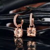 Morganite Drop Earrings, 14k Rose Gold, Morganite Drop Earrings, Morganite Earrings, Earrings, Luxury Earrings, Morganite Cushion Earrings | Save 33% - Rajasthan Living 12