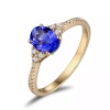 Natural Tanzanite Ring, 18k Solid Yellow Gold Engagement Ring, Wedding Ring, Tanzanite Ring, luxury Ring, soliture Ring, Oval cut Ring | Save 33% - Rajasthan Living 12