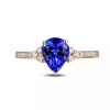 Natural Tanzanite Ring, 14k Solid Yellow Gold Engagement Ring, Wedding Ring, Tanzanite Ring, luxury Ring, soliture Ring, Pear cut Ring | Save 33% - Rajasthan Living 11