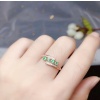 925 Sterling Silver Natural Green Emerald & Cubic Zirconia Woman Ring, Emerald Ring, Statement Ring, Engagement and Wedding Ring | Save 33% - Rajasthan Living 8