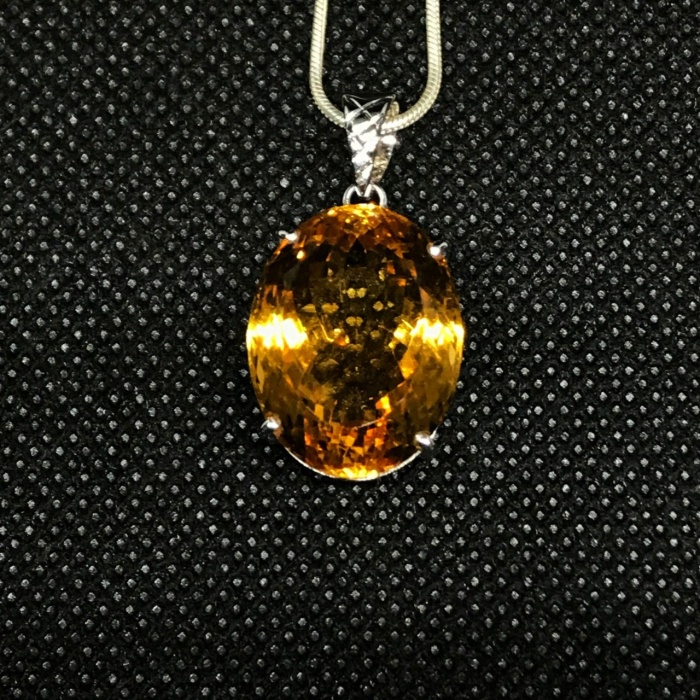 Natural Citrine Pendant, Engagement Pendent, Citrine Pendent, Woman Pendant, Pendant Necklace, Luxury Pendent, Oval Stone Pendent | Save 33% - Rajasthan Living 8