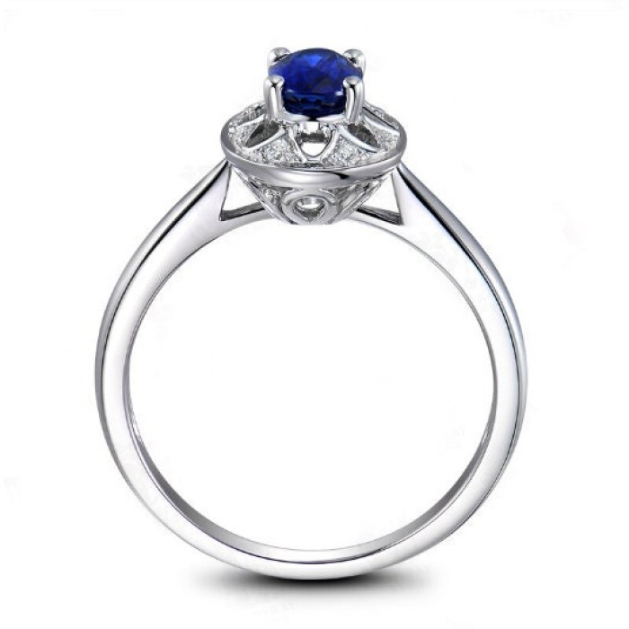 Sapphire Woman Ring, Sapphire Ring, 925 Sterling Silver Statement Ring, Engagement and Wedding Ring, Luxury Ring, Luxury Ring, Oval Cut Ring | Save 33% - Rajasthan Living 10