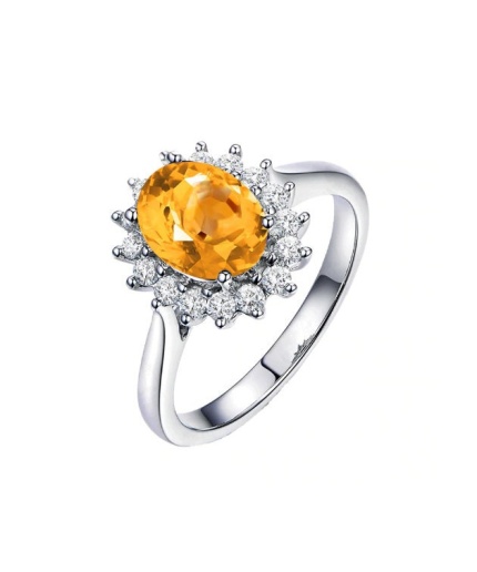 925 Sterling Silver Lab Citrine Ring, Woman Ring, Citrine Ring, Statement Ring, Engagement and Wedding Ring, Luxury Ring, Oval Cut Ring | Save 33% - Rajasthan Living 3