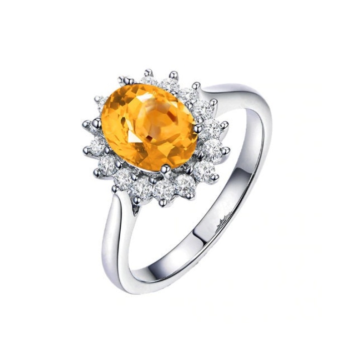 925 Sterling Silver Lab Citrine Ring, Woman Ring, Citrine Ring, Statement Ring, Engagement and Wedding Ring, Luxury Ring, Oval Cut Ring | Save 33% - Rajasthan Living 6