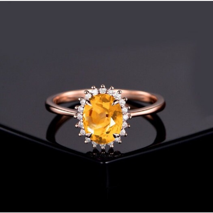 925 Sterling Silver Lab Citrine Ring, Woman Ring, Citrine Ring, Statement Ring, Engagement and Wedding Ring, Luxury Ring, Oval Cut Ring | Save 33% - Rajasthan Living 8