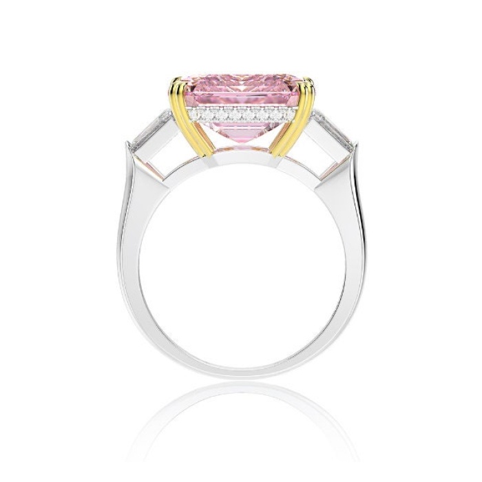 Pink Sapphire Ring, Moissanite Ring, 925 Sterling Silver Woman Ring,Statement Ring,Engagement and Wedding Ring,Luxury Ring, Asscher Cut Ring | Save 33% - Rajasthan Living 8