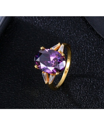 925 Sterling Silver Lab Amethyst Woman Ring, Amethyst Ring, Statement Ring, Engagement and Wedding Ring, Oval Cut Ring | Save 33% - Rajasthan Living 3