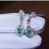 Natural Emerald Drop Earrings, 925 Sterling Silver, Emerald Drop Earrings, Emerald Silver Earrings, Luxury Earrings, Ovel Cut Stone Earrings | Save 33% - Rajasthan Living 14