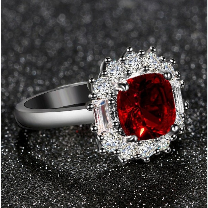 Ruby Woman Ring, Ruby Ring, 925 Sterling Silver Statement Ring, Engagement and Wedding Ring, Luxury Ring, Luxury Ring, Cushion Cut Ring | Save 33% - Rajasthan Living 7