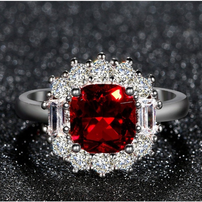 Ruby Woman Ring, Ruby Ring, 925 Sterling Silver Statement Ring, Engagement and Wedding Ring, Luxury Ring, Luxury Ring, Cushion Cut Ring | Save 33% - Rajasthan Living 5