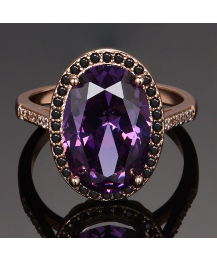 925 Sterling Silver Lab Amethyst Woman Ring, Amethyst Ring, Statement Ring, Engagement and Wedding Ring, Oval Cut Ring | Save 33% - Rajasthan Living