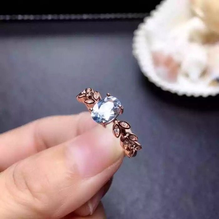 Natural Aquamarine Ring, 925 Sterling Silver, Aquamarine Ring, Engagement Ring, Wedding Ring, Luxury Ring, Ring/Band, Oval Cut Ring | Save 33% - Rajasthan Living 6