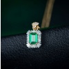 Natural Emerald Pendant, 18Kt Multi-tone Gold, Emerald Gold Pendent, Woman Pendant, Pendant Necklace, Luxury Pendent, Emerald Cut Pendent | Save 33% - Rajasthan Living 12