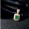 Natural Emerald Pendant, 14k Yellow Gold, Emerald Gold Pendent, Woman Pendant, Pendant Necklace, Luxury Pendent, Emerald Cut Pendent | Save 33% - Rajasthan Living 13