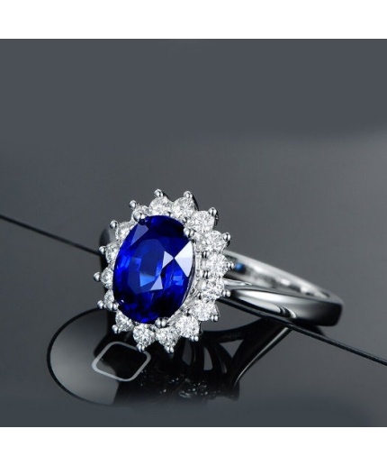 Sapphire Woman Ring, Sapphire Ring, 925 Sterling Silver Statement Ring, Engagement and Wedding Ring, Luxury Ring, Luxury Ring, Oval Cut Ring | Save 33% - Rajasthan Living 3