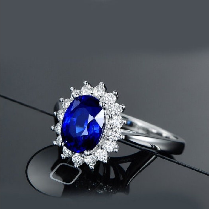 Sapphire Woman Ring, Sapphire Ring, 925 Sterling Silver Statement Ring, Engagement and Wedding Ring, Luxury Ring, Luxury Ring, Oval Cut Ring | Save 33% - Rajasthan Living 6