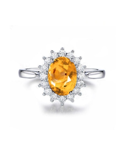 925 Sterling Silver Lab Citrine Ring, Woman Ring, Citrine Ring, Statement Ring, Engagement and Wedding Ring, Luxury Ring, Oval Cut Ring | Save 33% - Rajasthan Living