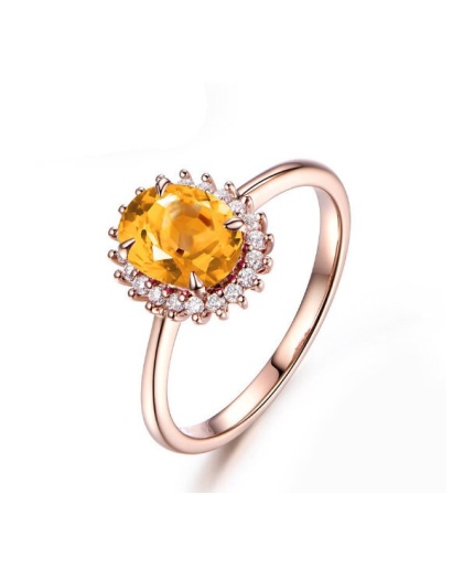 925 Sterling Silver Lab Citrine Ring, Woman Ring, Citrine Ring, Statement Ring, Engagement and Wedding Ring, Luxury Ring, Oval Cut Ring | Save 33% - Rajasthan Living 3