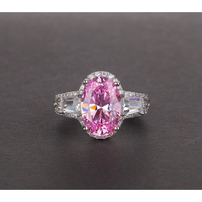 Pink Sapphire Ring, Amethyst Ring, 925 Sterling Silver Woman Ring, Statement Ring, Engagement and Wedding Ring, Luxury Ring,Oval Cut Ring | Save 33% - Rajasthan Living 5